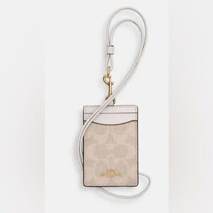 Coach ID and card holder lanyard